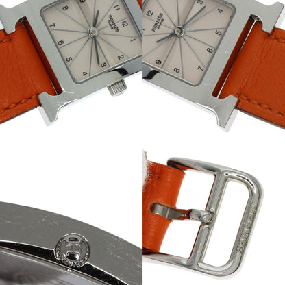HERMES H watch Deburuturu Watches HH1.210 Stainless Steel/Leather Ladies