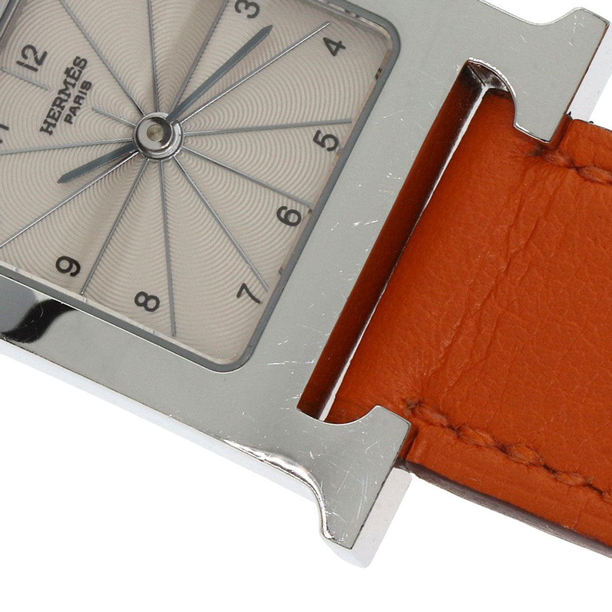 HERMES H watch Deburuturu Watches HH1.210 Stainless Steel/Leather Ladies