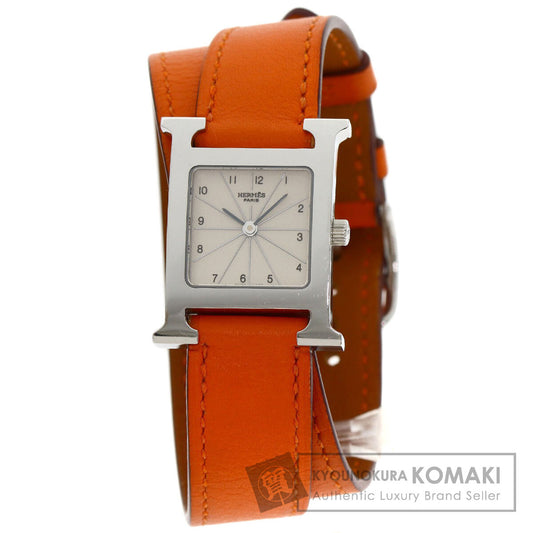 HERMES H watch Deburuturu Watches HH1.210 Stainless Steel/Leather Ladies