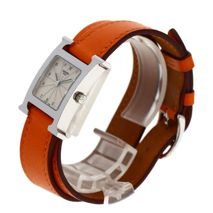 HERMES H watch Deburuturu Watches HH1.210 Stainless Steel/Leather Ladies