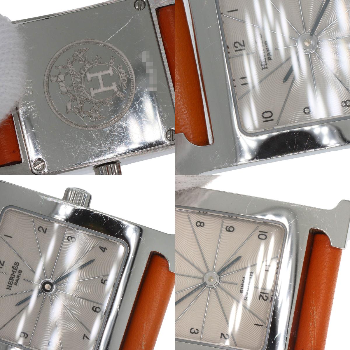 HERMES H watch Deburuturu Watches HH1.210 Stainless Steel/Leather Ladies