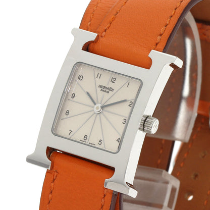 HERMES H watch Deburuturu Watches HH1.210 Stainless Steel/Leather Ladies