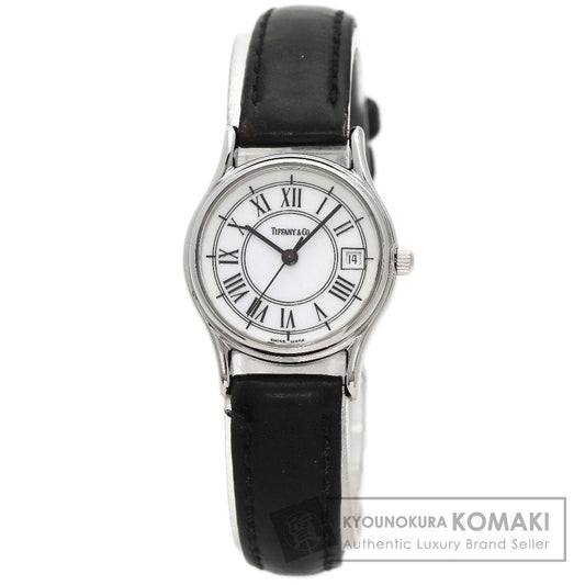 TIFFANY&Co. Classic Round Face Watches  Stainless Steel/Leather Ladies