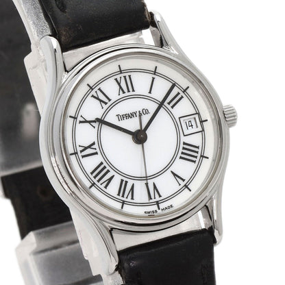 TIFFANY&Co. Classic Round Face Watches  Stainless Steel/Leather Ladies