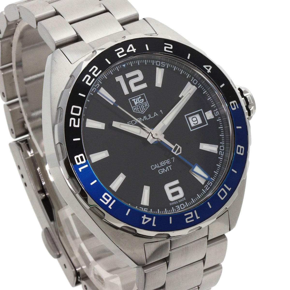 TAG HEUER FORMULA1 CALIBER 7 GMT Watches WAZ211A Stainless Steel/Stainless Steel mens