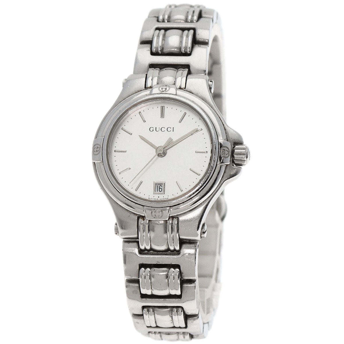 GUCCI Round face Watches 9040L Stainless Steel/Stainless Steel Ladies