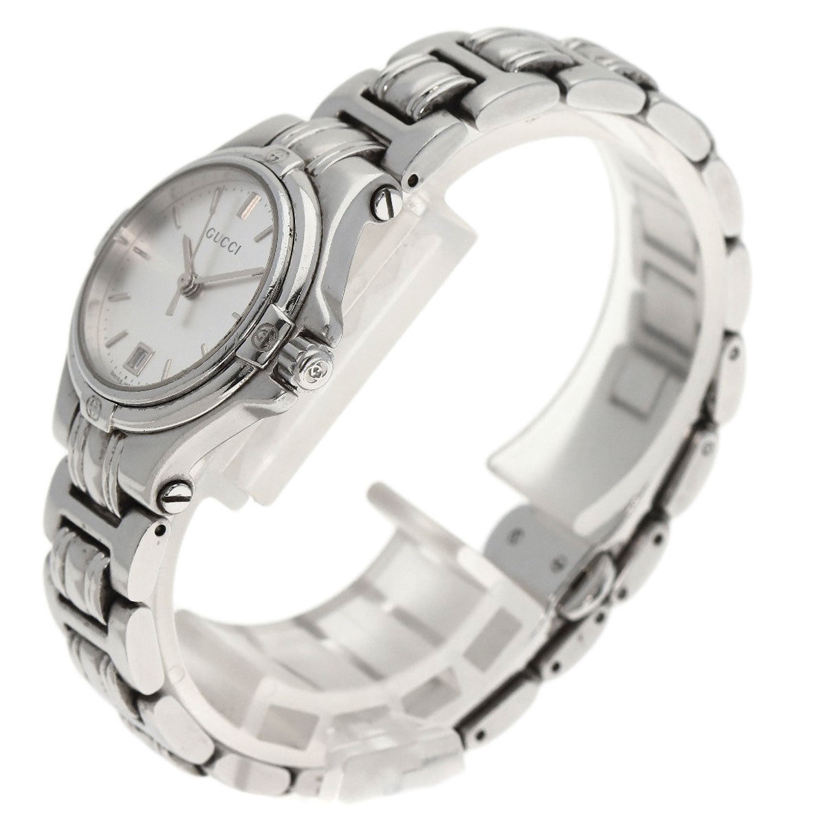 GUCCI Round face Watches 9040L Stainless Steel/Stainless Steel Ladies