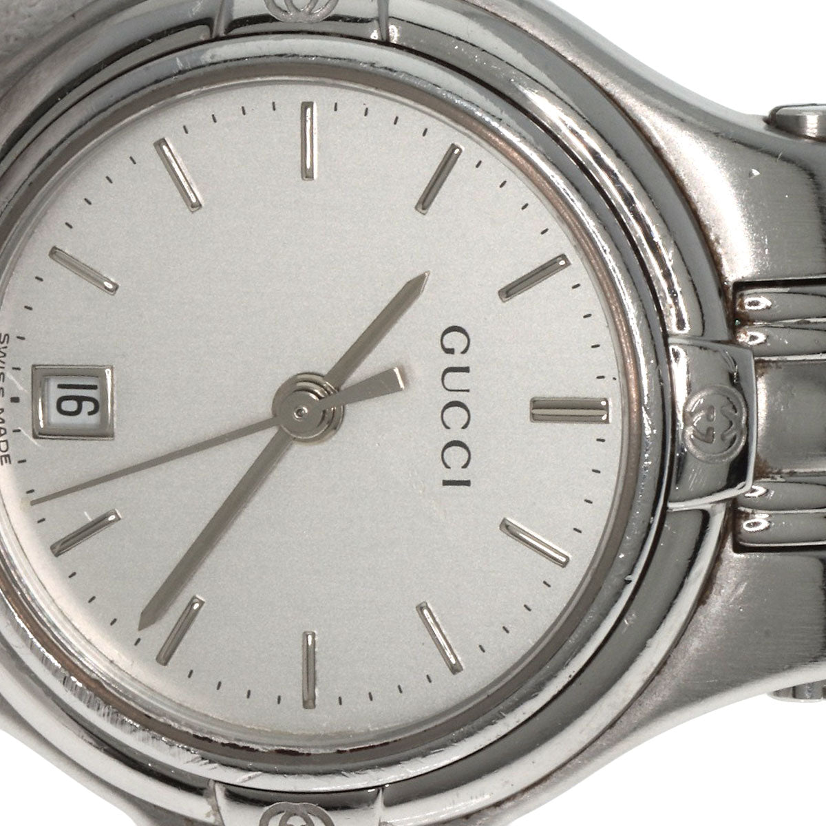 GUCCI Round face Watches 9040L Stainless Steel/Stainless Steel Ladies