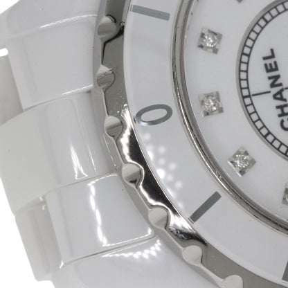 CHANEL J12 1.3" White Ceramic 12P Diamond Watches H1628 Ceramic/Ceramic Ladies