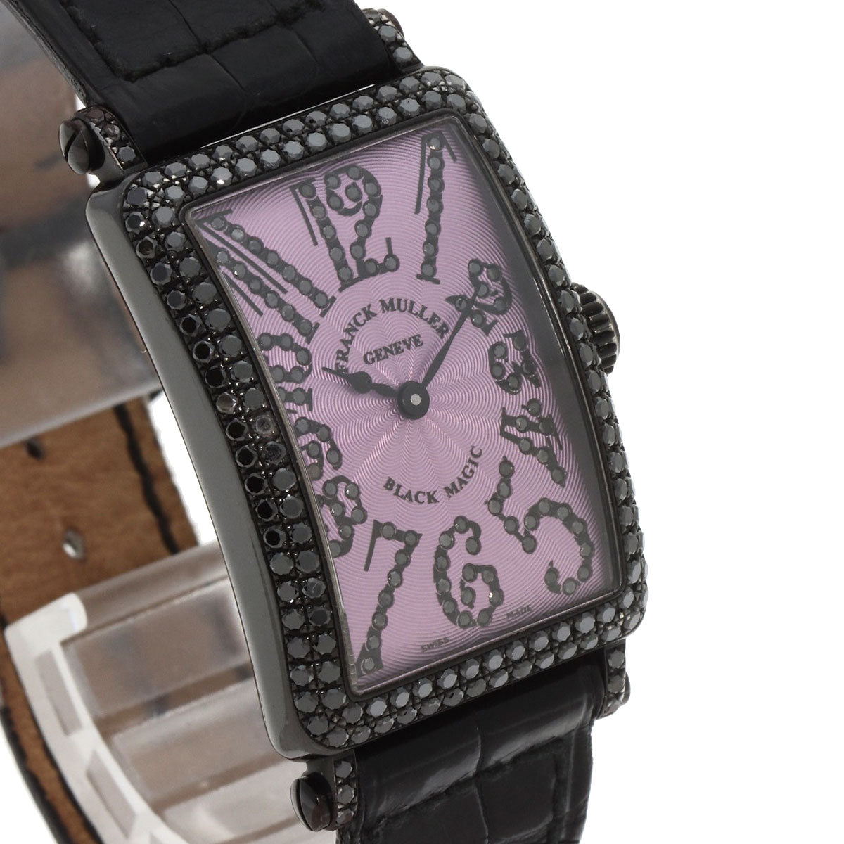 FRANCK MULLER Long Island BLACK MAGIC Limited to 400 pieces Watches 902QZD K18 White Gold/Leather Ladies