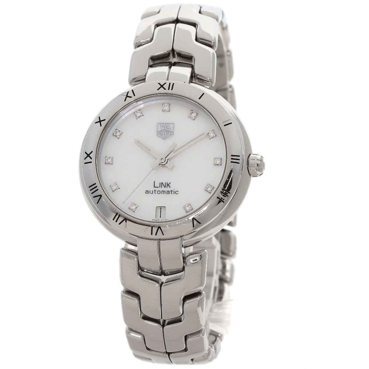 TAG HEUER Link Caliber 7 11P Diamond Watches WAT2315 Stainless Steel/Stainless Steel mens