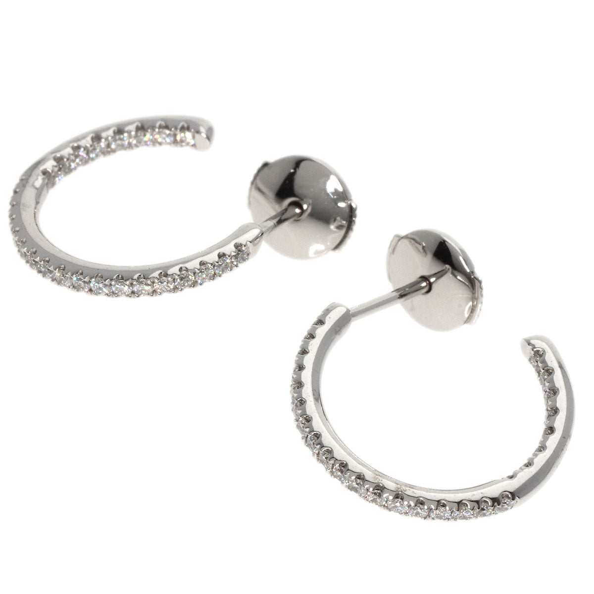 De Beers   earring Diamond hoop K18 White Gold Ladies