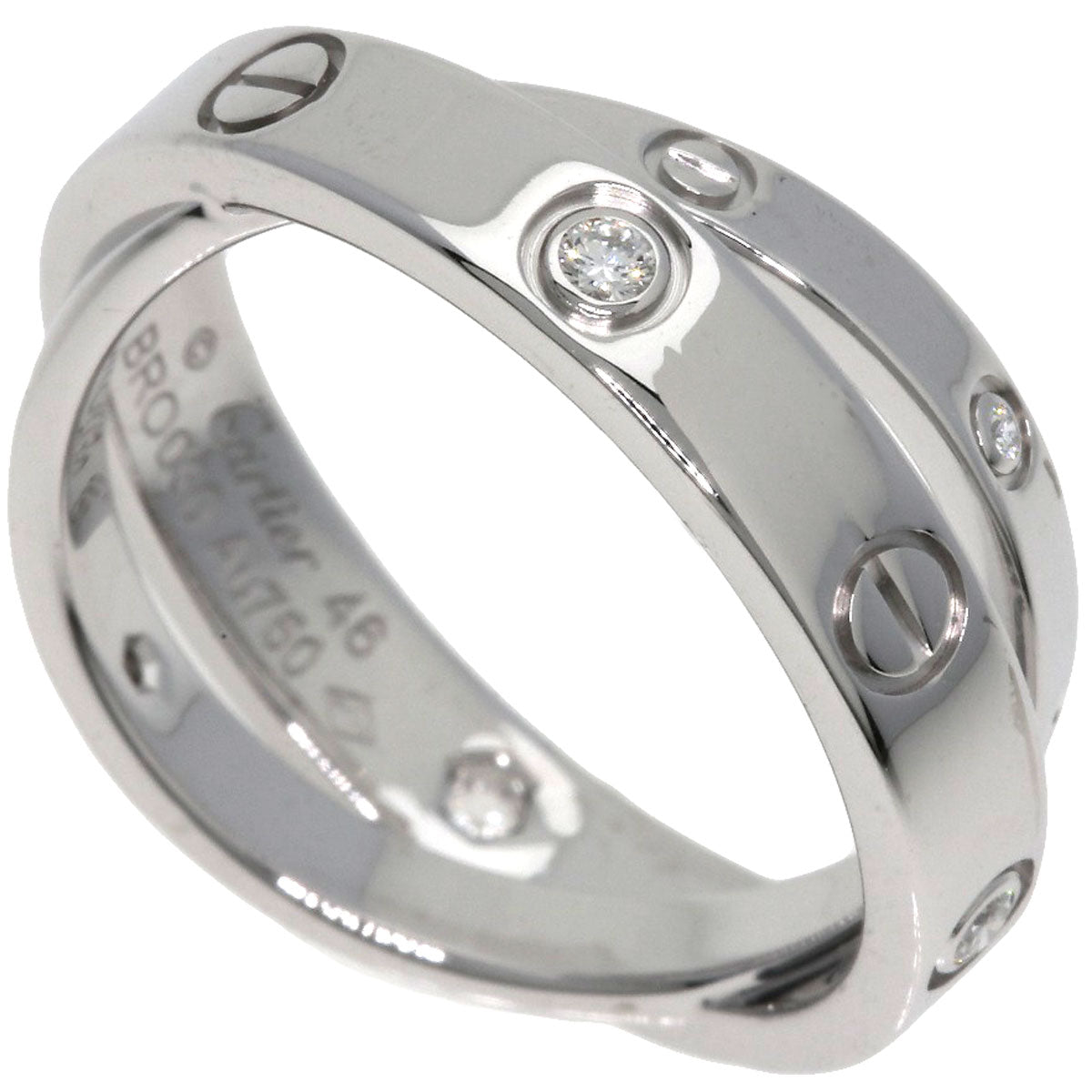 CARTIER   Ring Be Love 6P Diamond #46 K18 White Gold Ladies