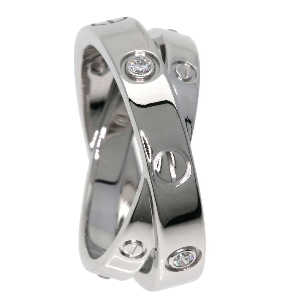 CARTIER   Ring Be Love 6P Diamond #46 K18 White Gold Ladies