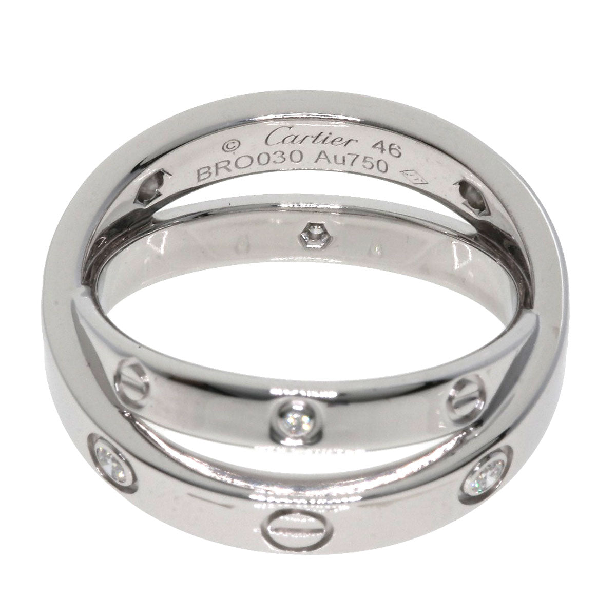 CARTIER   Ring Be Love 6P Diamond #46 K18 White Gold Ladies