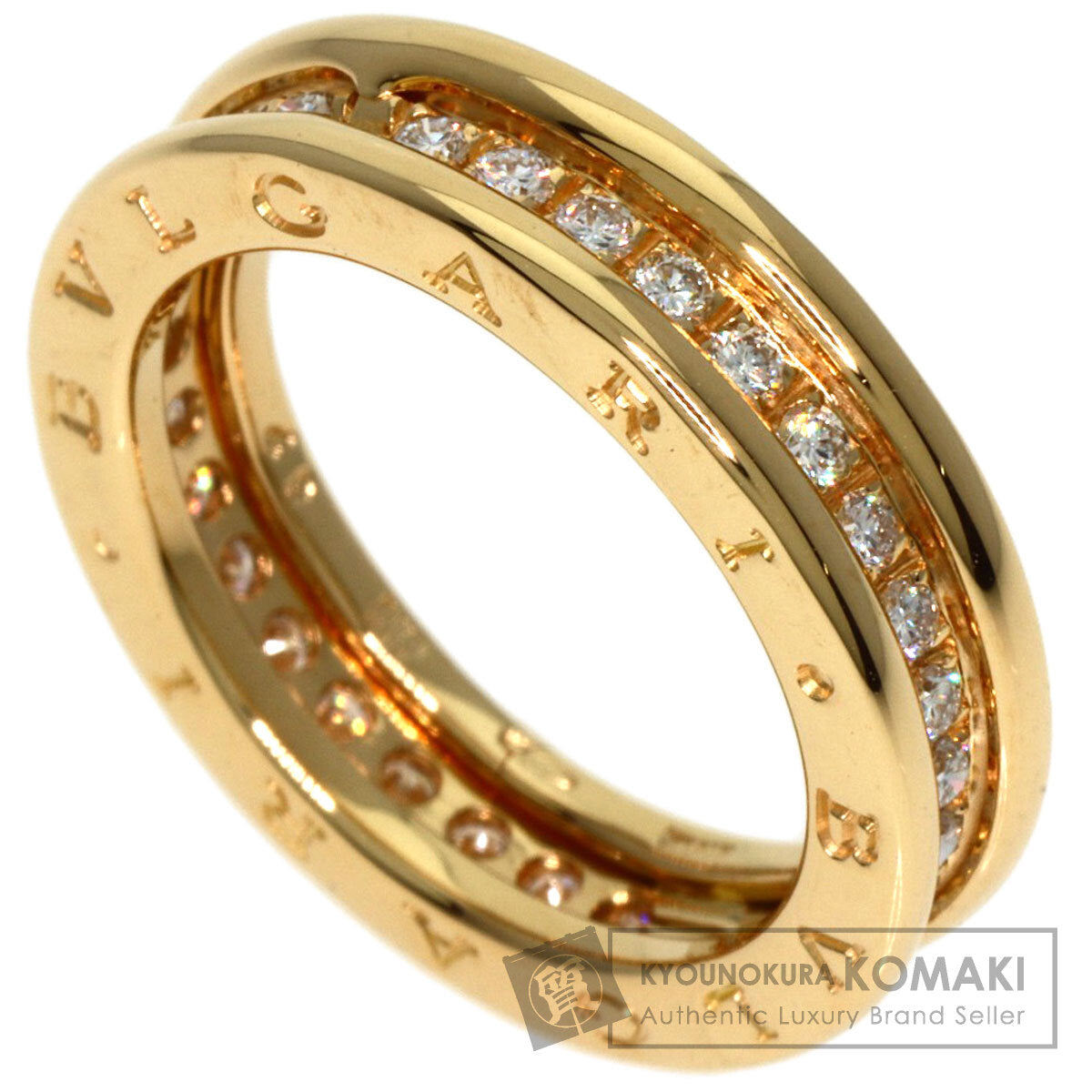 BVLGARI   Ring B.zero1 1 band Diamond #49 K18 Yellow Gold Ladies