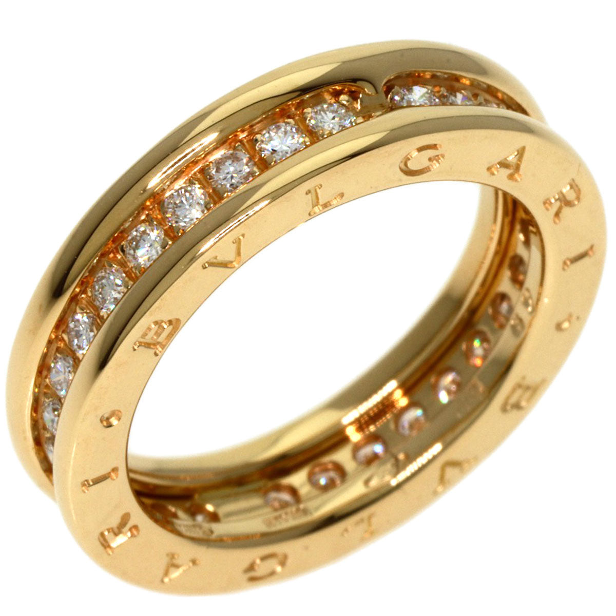 BVLGARI   Ring B.zero1 1 band Diamond #49 K18 Yellow Gold Ladies