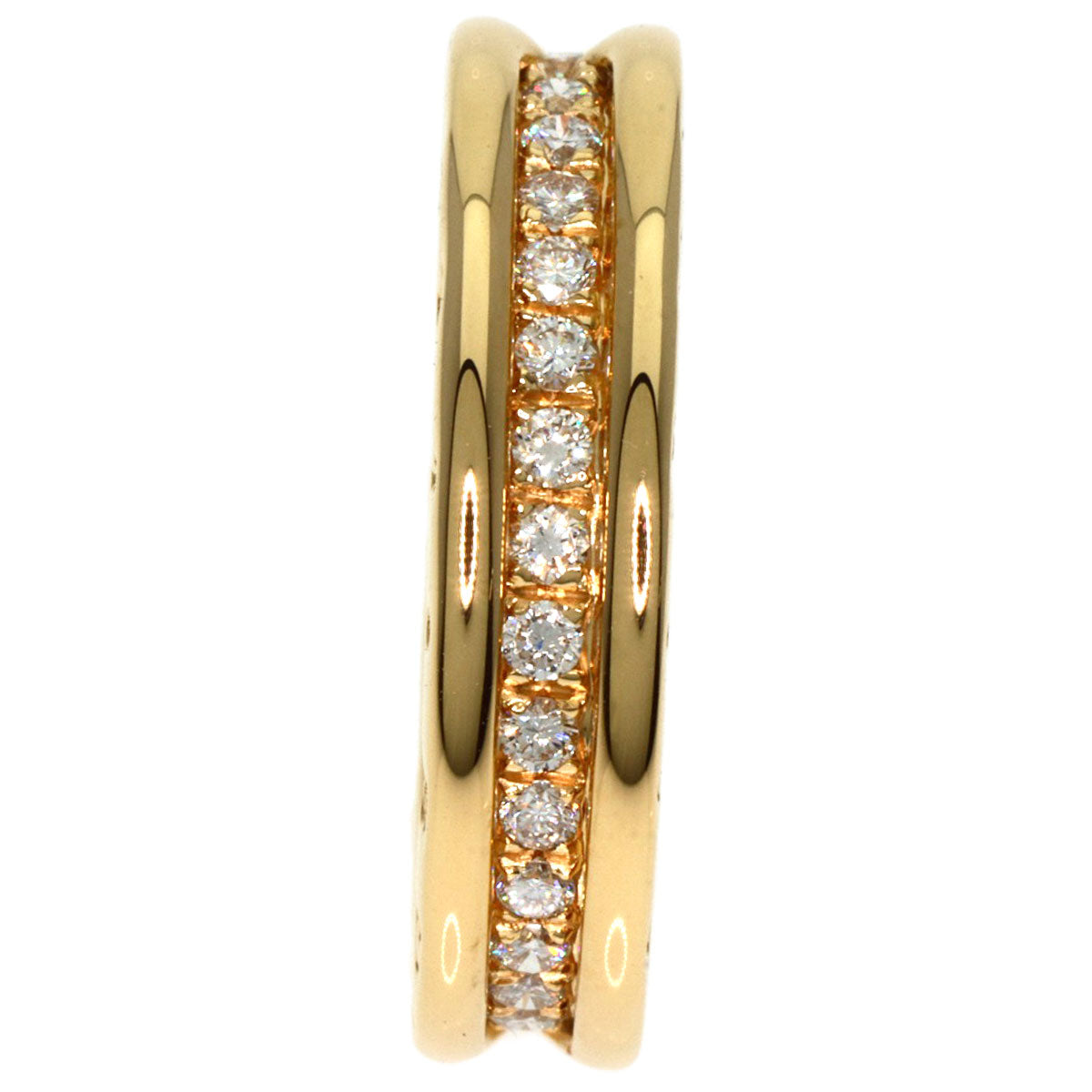 BVLGARI   Ring B.zero1 1 band Diamond #49 K18 Yellow Gold Ladies