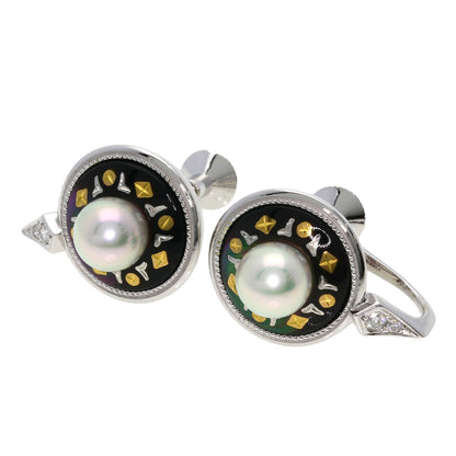 MIKIMOTO Pikuwe Akoya Pearl Earring K18 White Gold Ladies [Used]