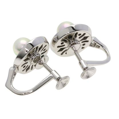 MIKIMOTO Pikuwe Akoya Pearl Earring K18 White Gold Ladies [Used]