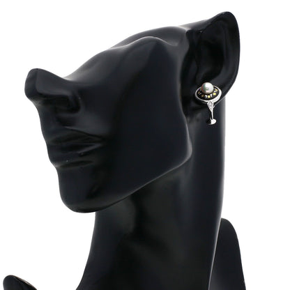 MIKIMOTO Pikuwe Akoya Pearl Earring K18 White Gold Ladies [Used]