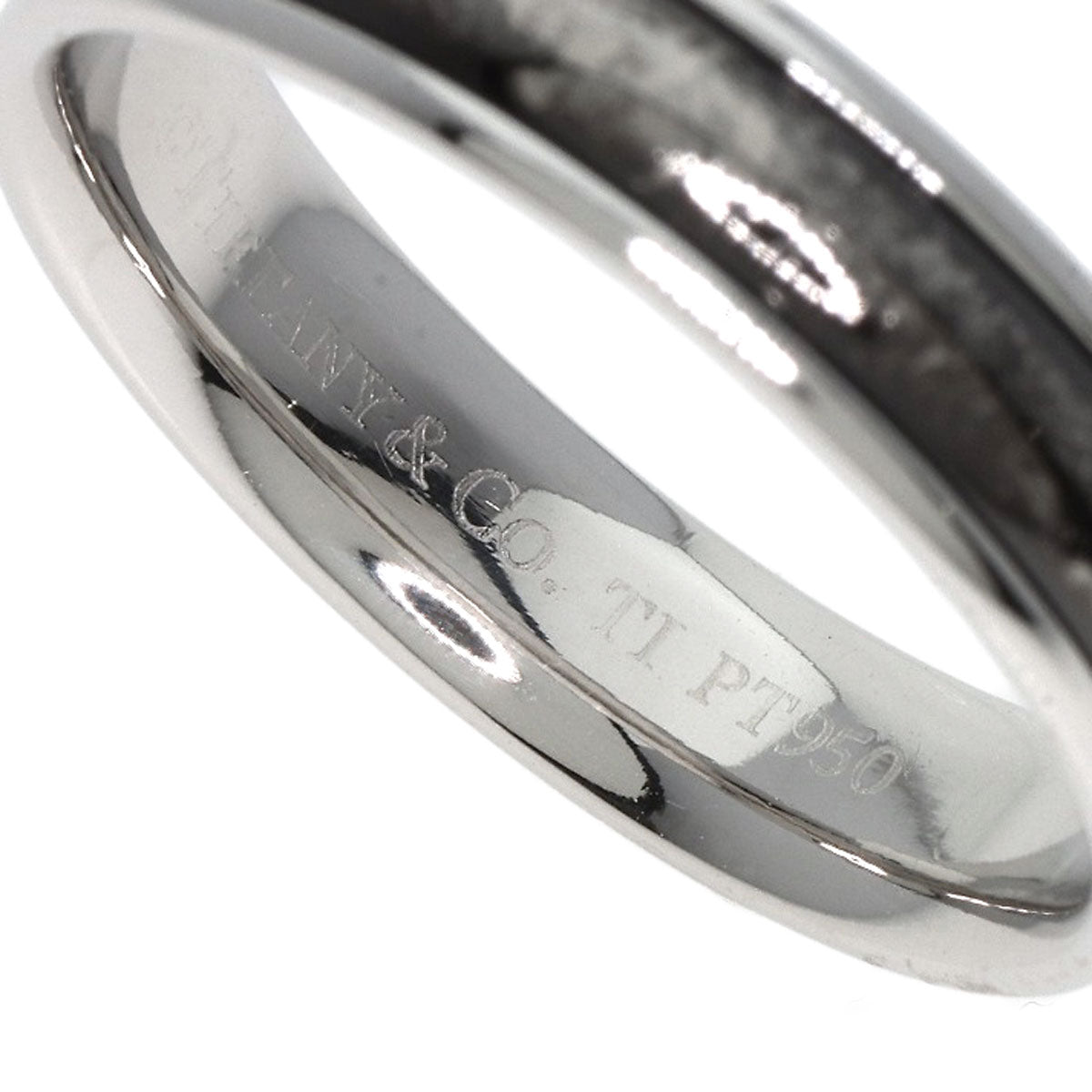 TIFFANY&Co.   Ring Double line Platinum PT950 Ladies