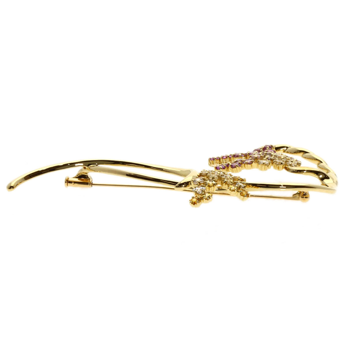 Jeunet   Brooch sapphire K18 Yellow Gold Ladies