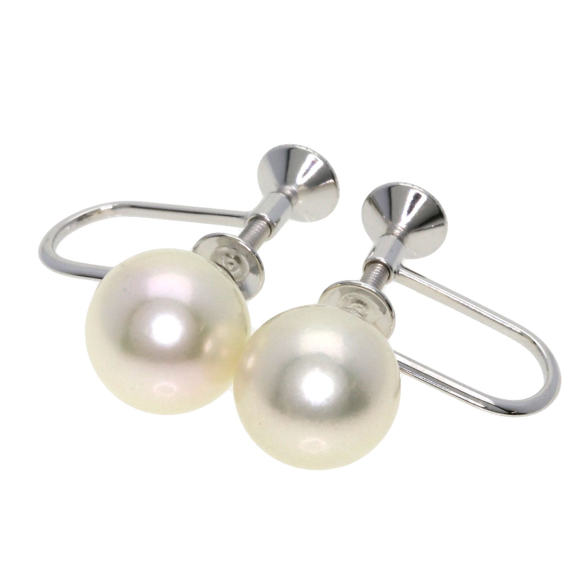 MIKIMOTO Akoya pearl Pearl Earring K18 White Gold Ladies [Used]