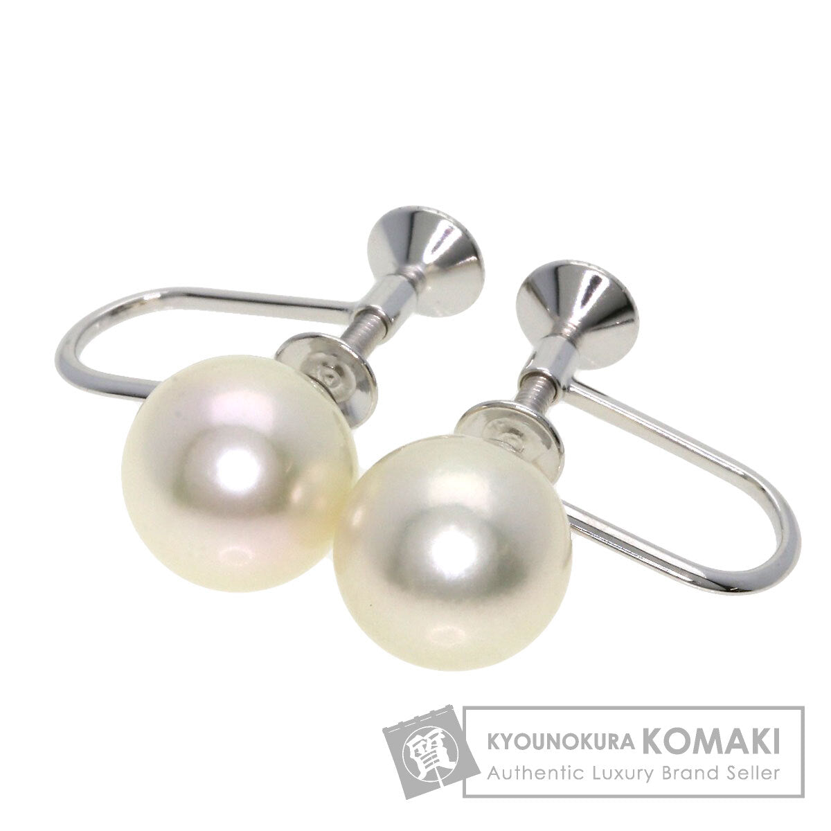 MIKIMOTO Akoya pearl Pearl Earring K18 White Gold Ladies [Used]