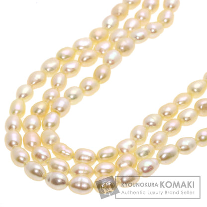 TASAKI Freshwater Pearl Pearl 3-strand Long Necklace K18 Yellow Gold Ladies [Used]