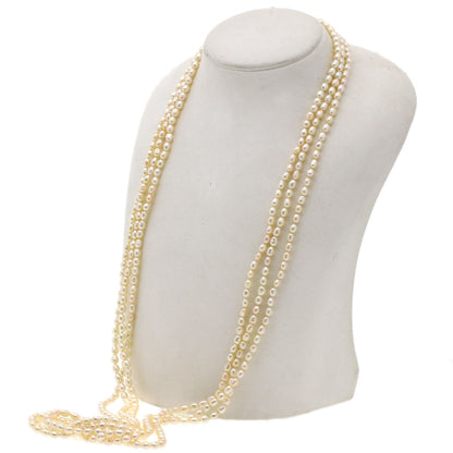 TASAKI Freshwater Pearl Pearl 3-strand Long Necklace K18 Yellow Gold Ladies [Used]