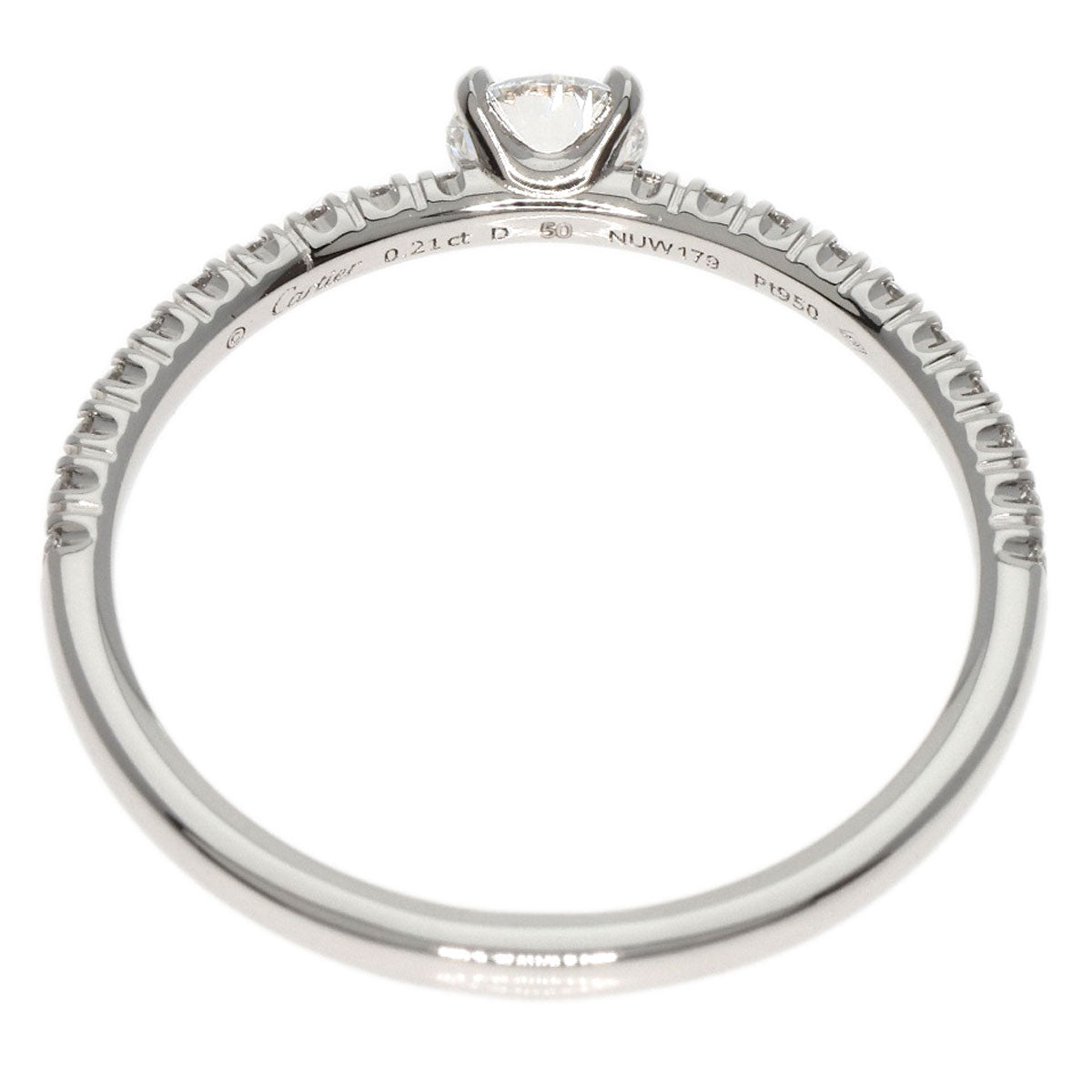 CARTIER   Ring Ettant Cerde Diamond E-VVS2-EX Platinum PT950 Ladies