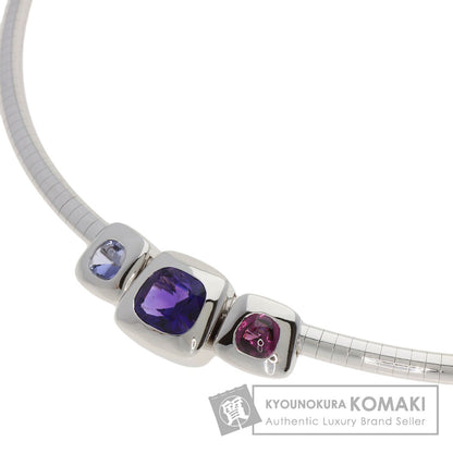 CHANEL   Necklace Baroque Collection Amethyst Pink Tourmaline Iolite Omega Necklace K18 White Gold Ladies