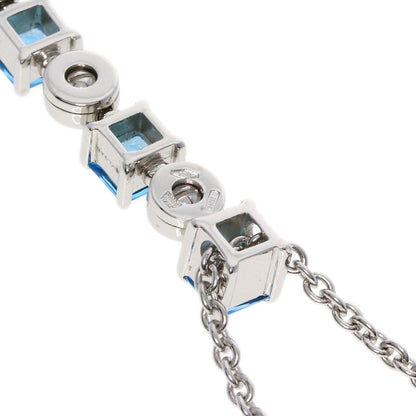 BVLGARI   Necklace Lucia Blue Topaz Diamond K18 White Gold Ladies