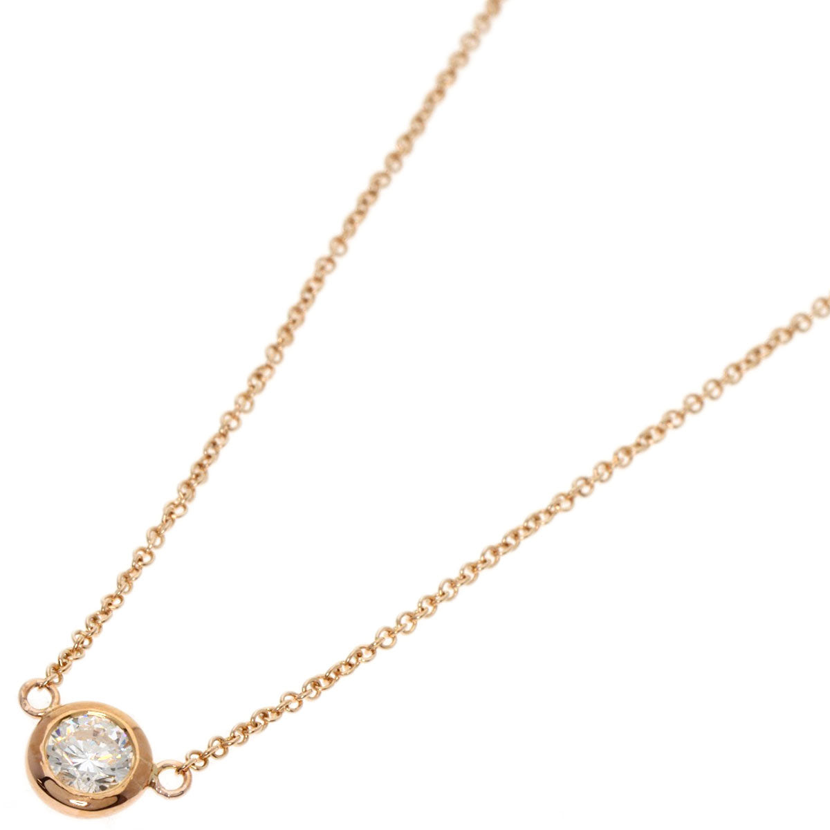 TIFFANY&Co.   Necklace By The Yard Diamond K18 Pink Gold Ladies