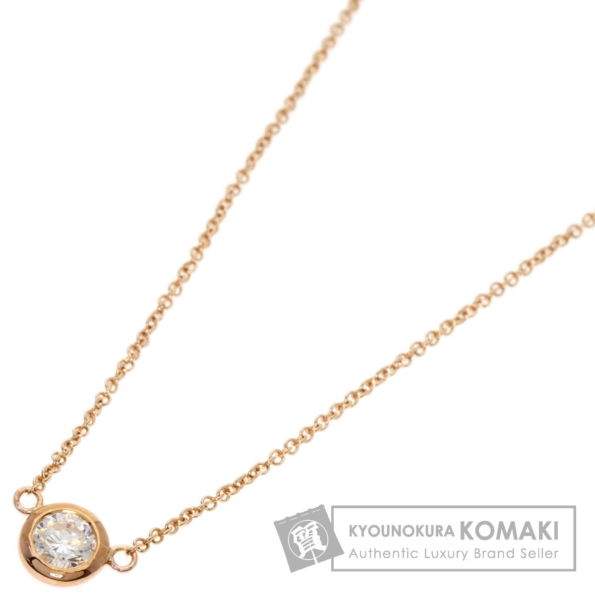 TIFFANY&Co.   Necklace By The Yard Diamond K18 Pink Gold Ladies