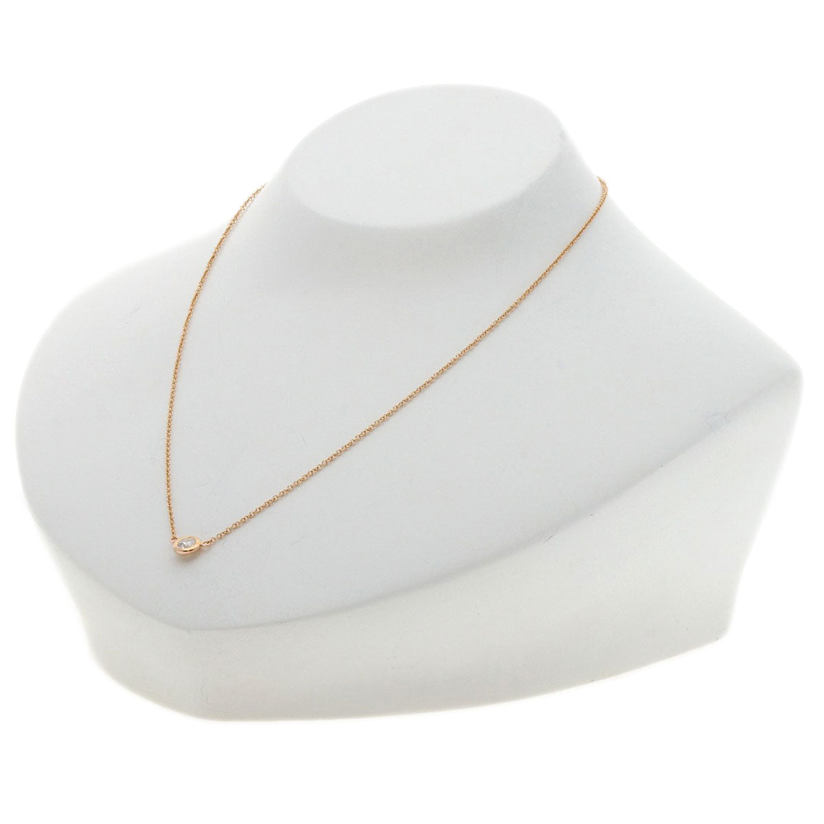 TIFFANY&Co. By The Yard Diamond Necklace K18 Pink Gold Ladies [Used]