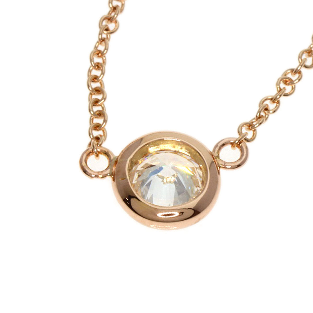 TIFFANY&Co.   Necklace By The Yard Diamond K18 Pink Gold Ladies