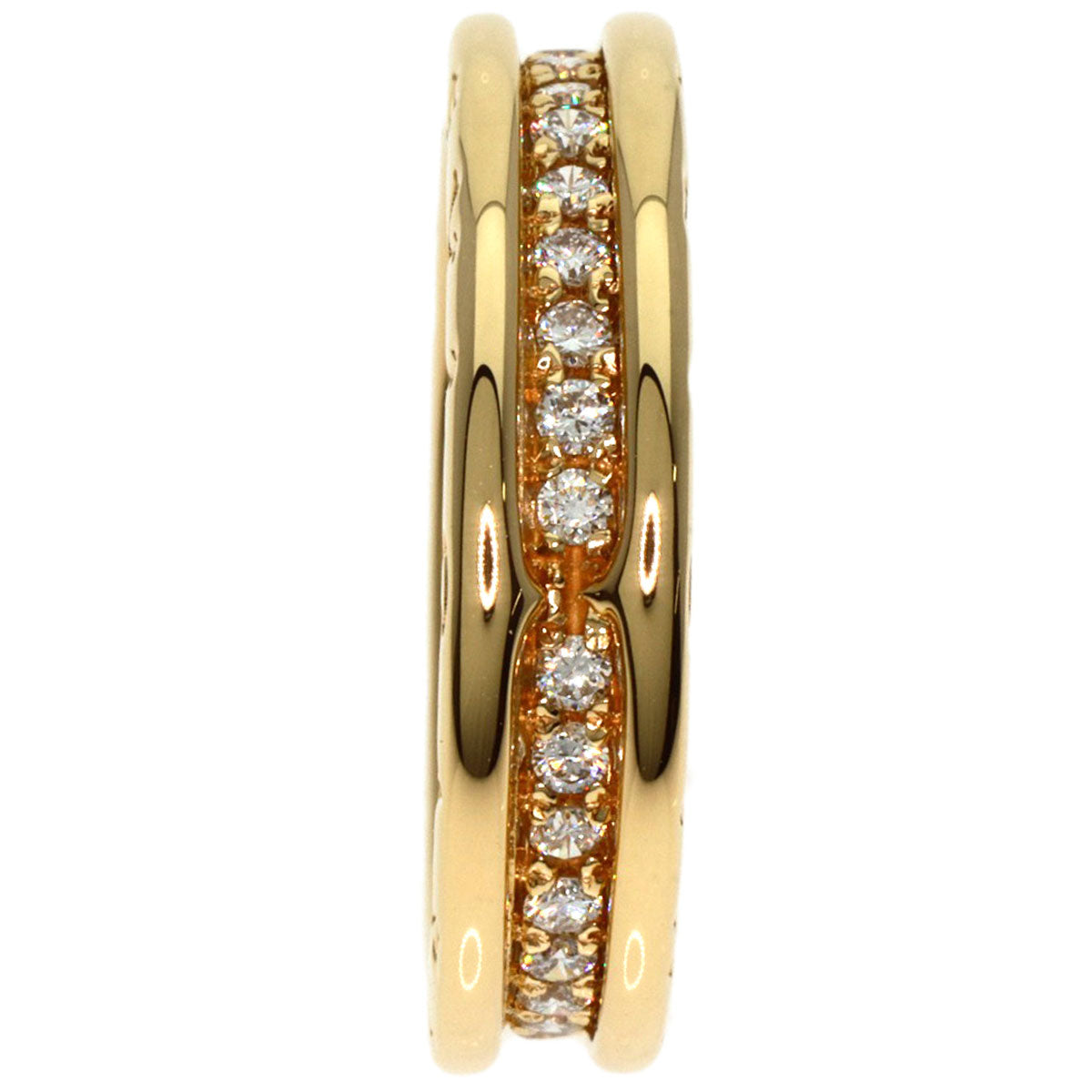 BVLGARI   Ring B.zero1 1 band Diamond #52 K18 Yellow Gold Ladies