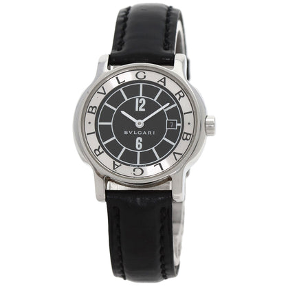 BVLGARI Solo tempo Watches ST29S Stainless Steel/Leather Ladies