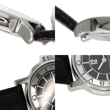 BVLGARI Solo tempo Watches ST29S Stainless Steel/Leather Ladies