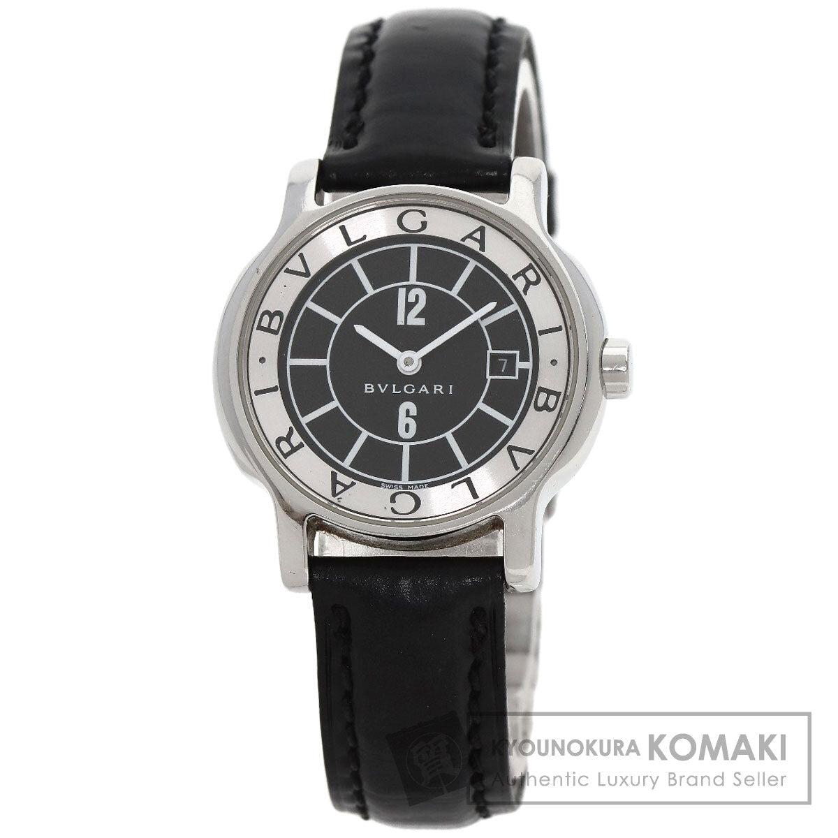 BVLGARI Solo tempo Watches ST29S Stainless Steel/Leather Ladies