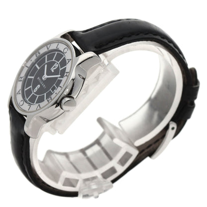 BVLGARI Solo tempo Watches ST29S Stainless Steel/Leather Ladies