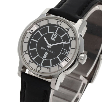 BVLGARI Solo tempo Watches ST29S Stainless Steel/Leather Ladies