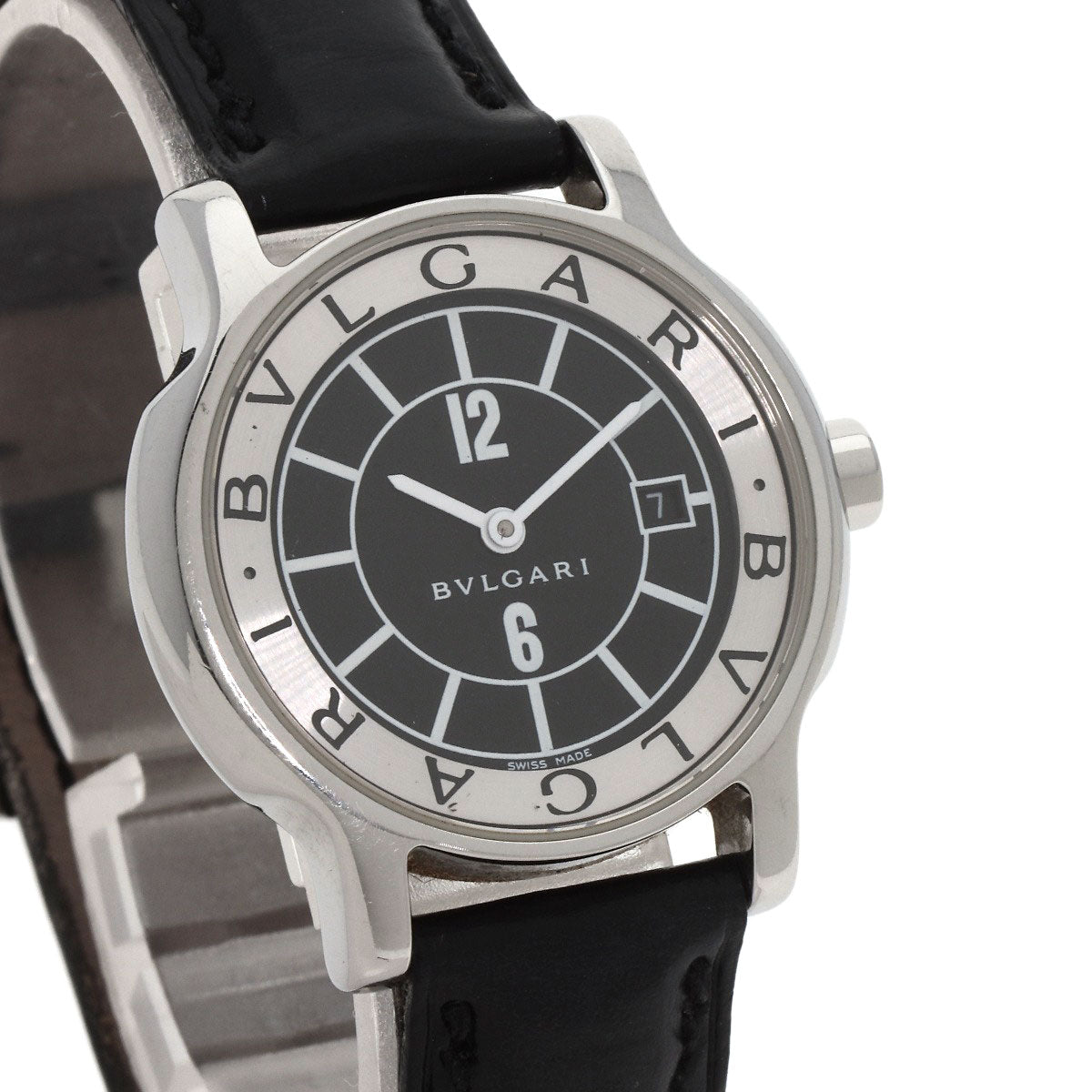 BVLGARI Solo tempo Watches ST29S Stainless Steel/Leather Ladies