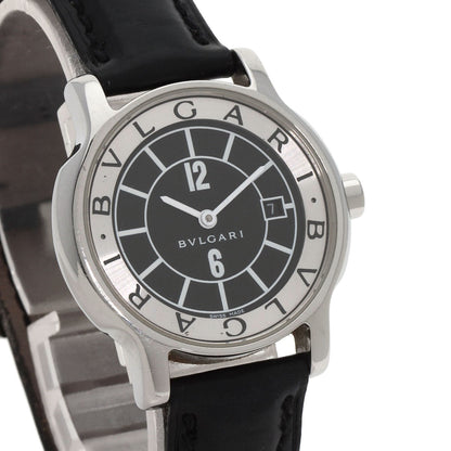 BVLGARI Solo tempo Watches ST29S Stainless Steel/Leather Ladies