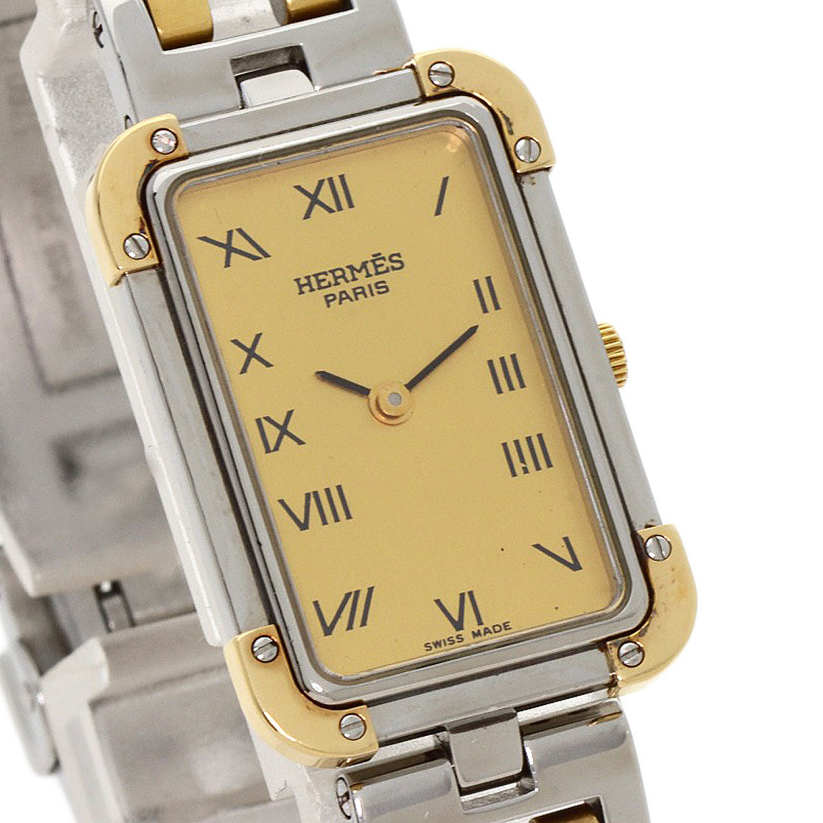 HERMES Clojure Watches CR1.220 Stainless Steel/SSxGP Ladies