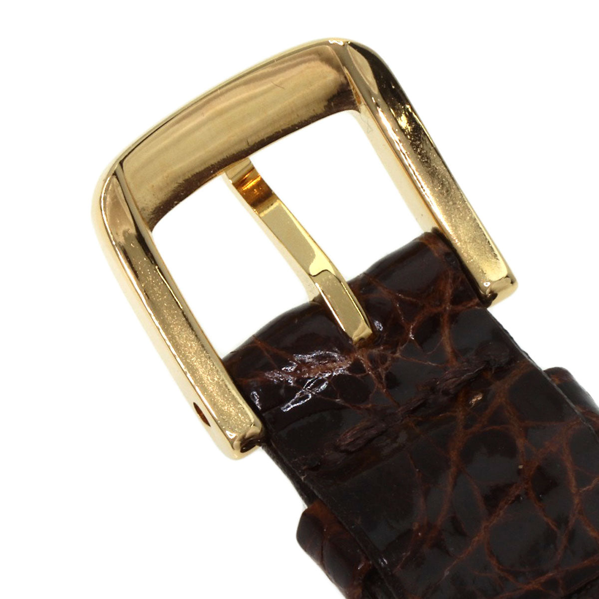 OMEGA De Ville Watches 5951055 K18 Yellow Gold/Leather Ladies