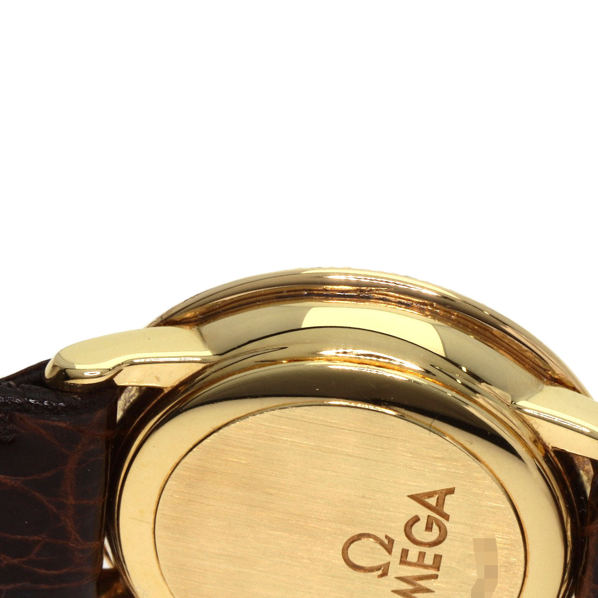 OMEGA De Ville Watches 5951055 K18 Yellow Gold/Leather Ladies