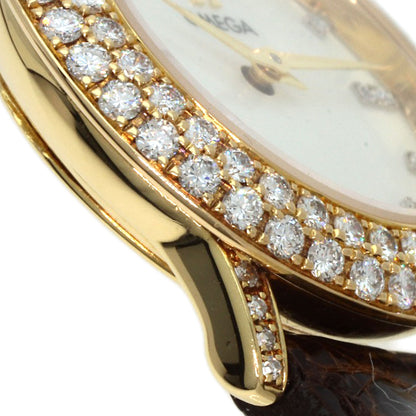 OMEGA De Ville Watches 5951055 K18 Yellow Gold/Leather Ladies